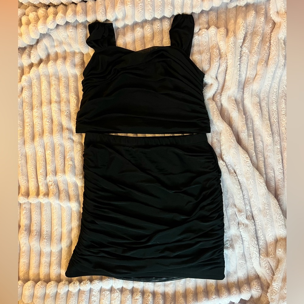 🖤 SHEIN Curve Black 2-Piece Set (1XL) – Excellent Pre-Owned Condition - Picture 2 of 10
